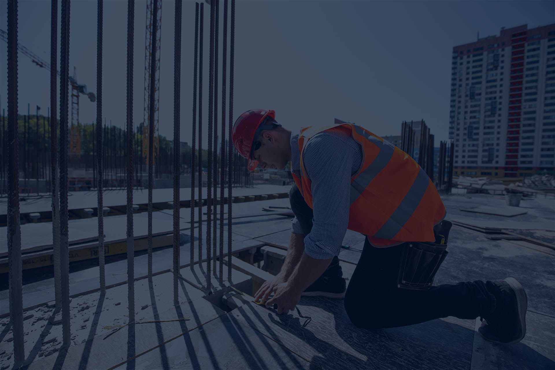 Civil engineer on an industrial project site